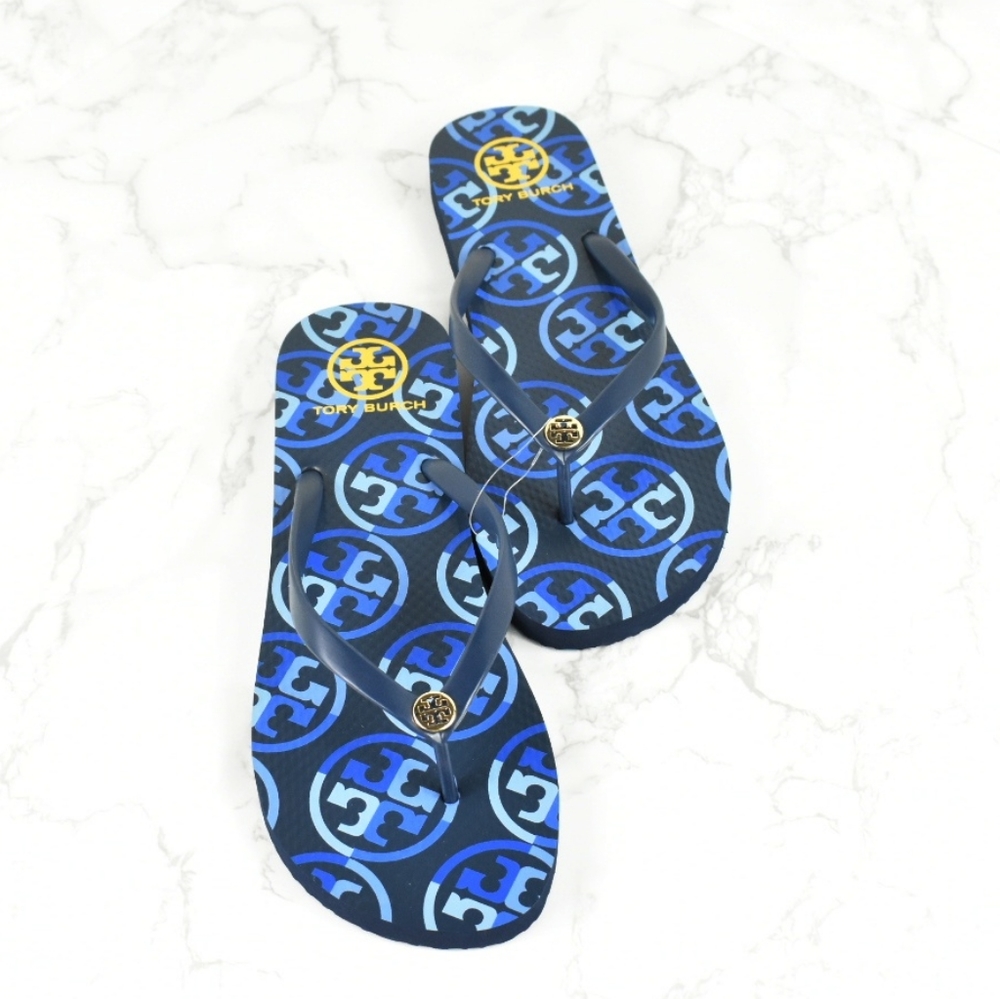 Tory Burch Flip Flops Blue - Picture 1 of 6